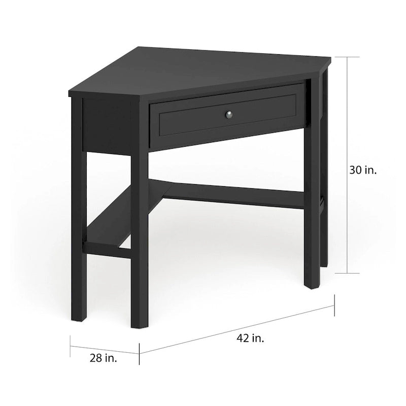 Bureau d'angle informatique en MDF et bois massif