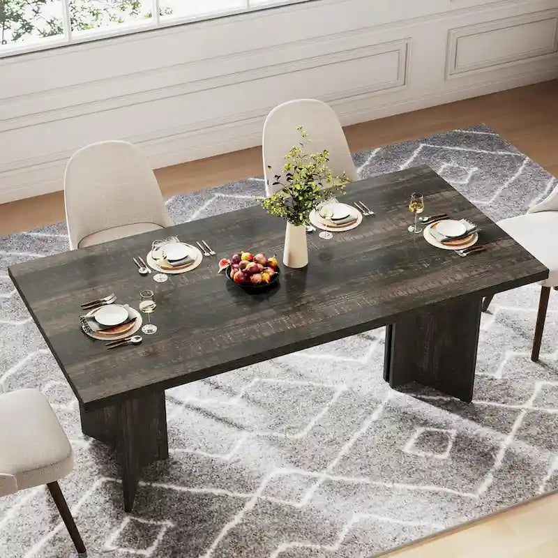 Table de salle à manger de cuisine de 160 cm de long pour salle à manger