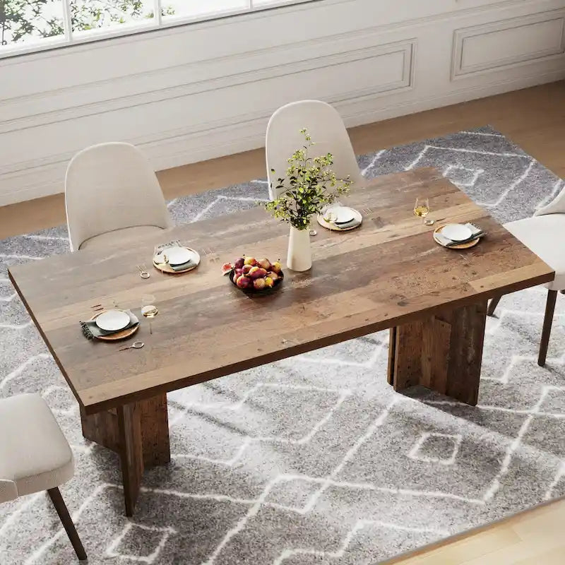 Table de salle à manger de cuisine de 160 cm de long pour salle à manger