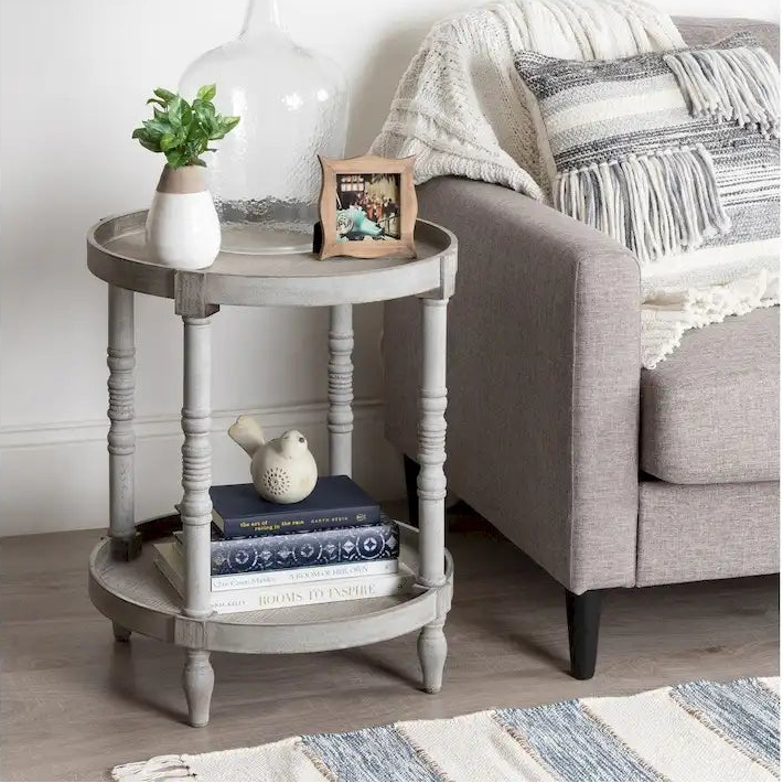 Kate and Laurel Bellport Round Wood Side Table