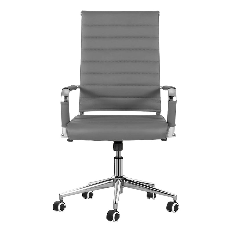 Chaise de bureau ergonomique en cuir PU, réglable en hauteur et pivotante