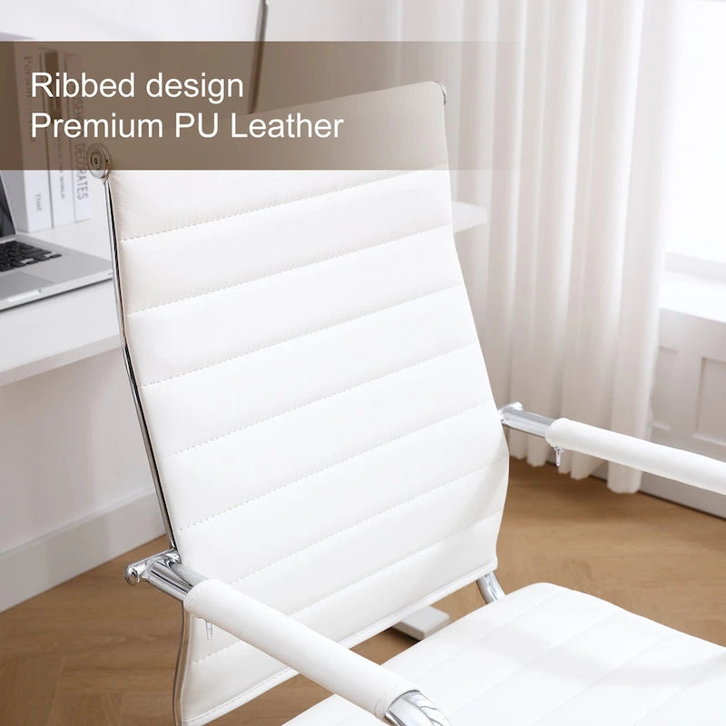 Chaise de bureau ergonomique en cuir PU, réglable en hauteur et pivotante