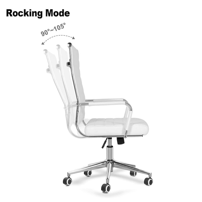 Chaise de bureau ergonomique en cuir PU, réglable en hauteur et pivotante