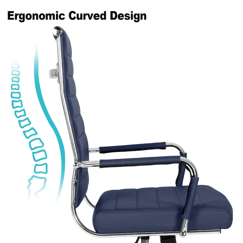Chaise de bureau ergonomique en cuir PU, réglable en hauteur et pivotante
