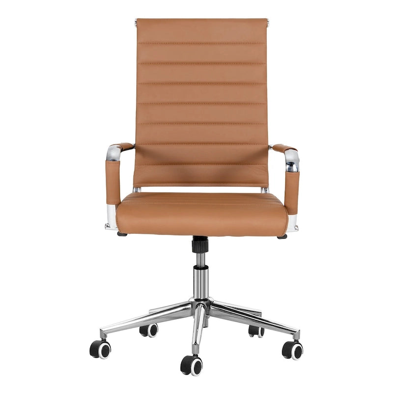 Chaise de bureau ergonomique en cuir PU, réglable en hauteur et pivotante