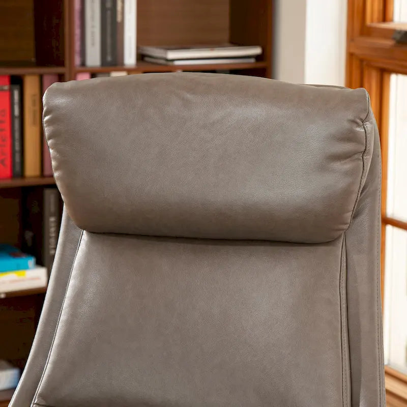 Fauteuil de bureau de direction moderne en similicuir à dossier haut et réglable avec pivotement