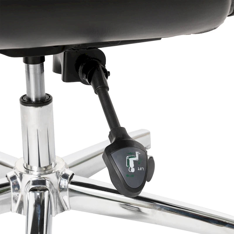 Fauteuil de bureau de direction moderne en similicuir à dossier haut et réglable avec pivotement