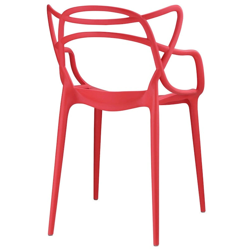 Fauteuil de salle à manger en polypropylène enchevêtré avec embouts de pieds Style moderne