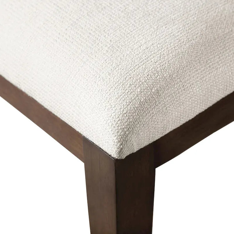 Table à manger extensible en bois massif moderne avec piètement tréteau Noyer