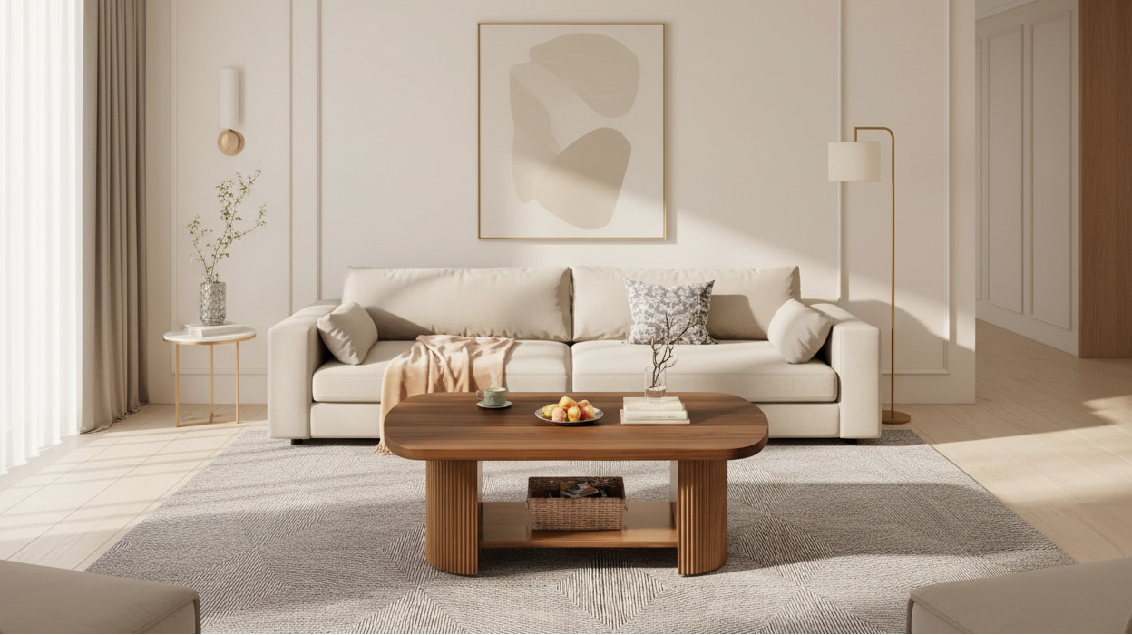 Oval Wood Coffee Table Banner